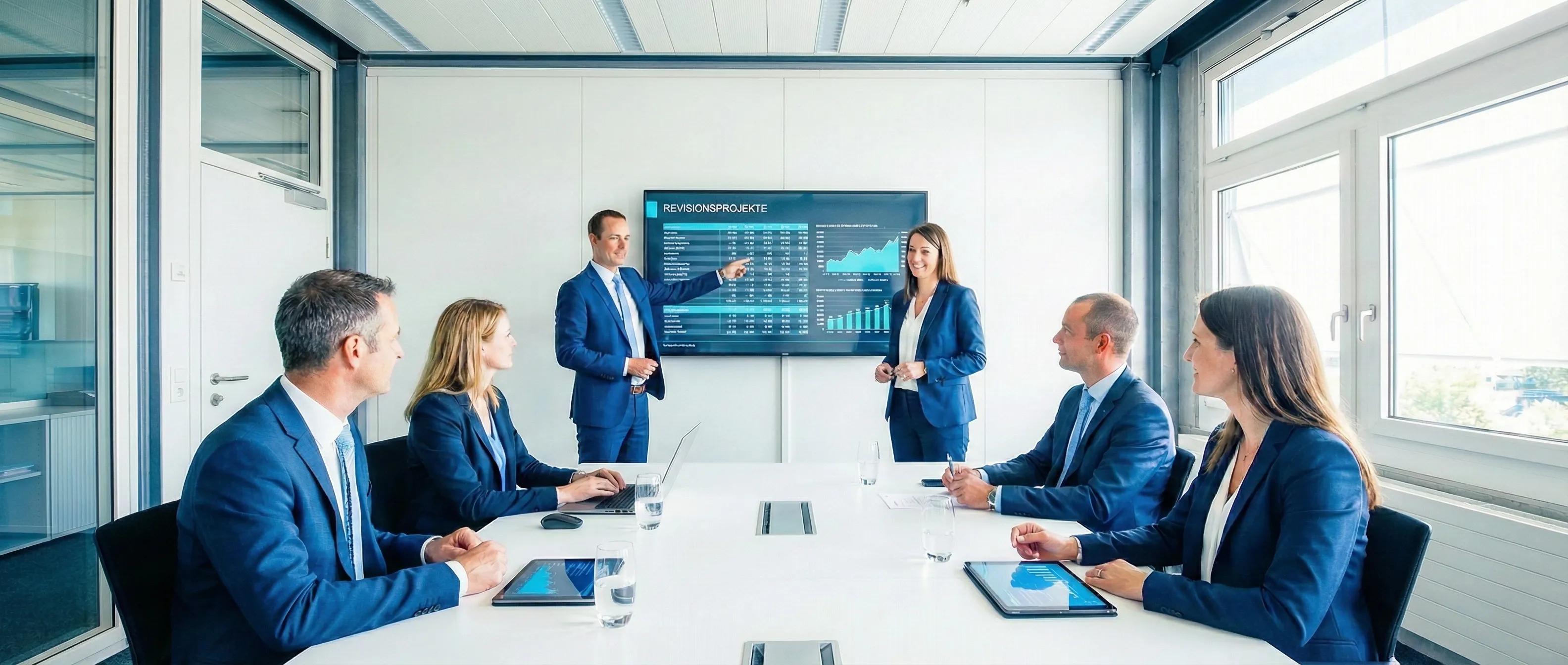 Team-Meeting im Besprechungsraum